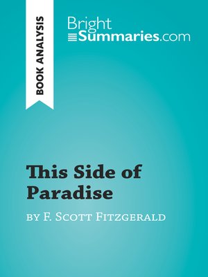 cover image of This Side of Paradise by F. Scott Fitzgerald (Book Analysis)